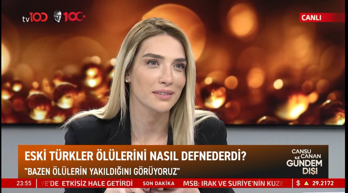 ▶️Eski Türkler ölülerini nasıl defnederdi?

<a href="/cansucananozgen/">Cansu Canan Özgen</a> ‘in konukları;

<a href="/basakkuzakci/">Dr. Başak Kuzakçı</a>
@koray_serbetci ile Gündem Dışı’nda konuşuluyor. 

#türkmilleti etiketi ile sorularınızı bekliyoruz. 

Tv100 Canlı İzle
📺 tv100.com/canli-yayin