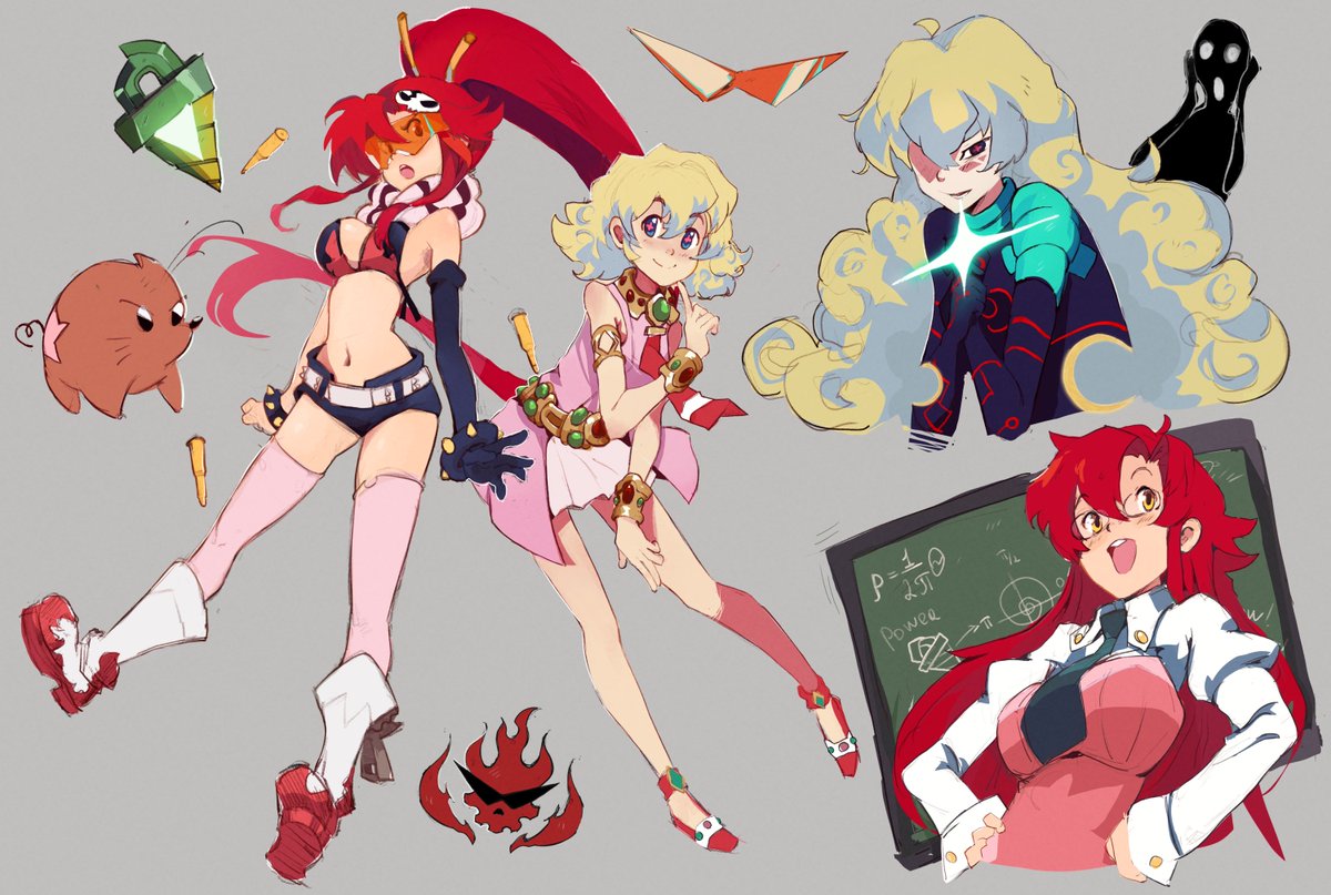 EccoMicco's tweet photo. Yoko &amp; Nia from Gurren Lagann.
ROW! ROW! Fight The Power! https://t.co/tZJpLuXmCD