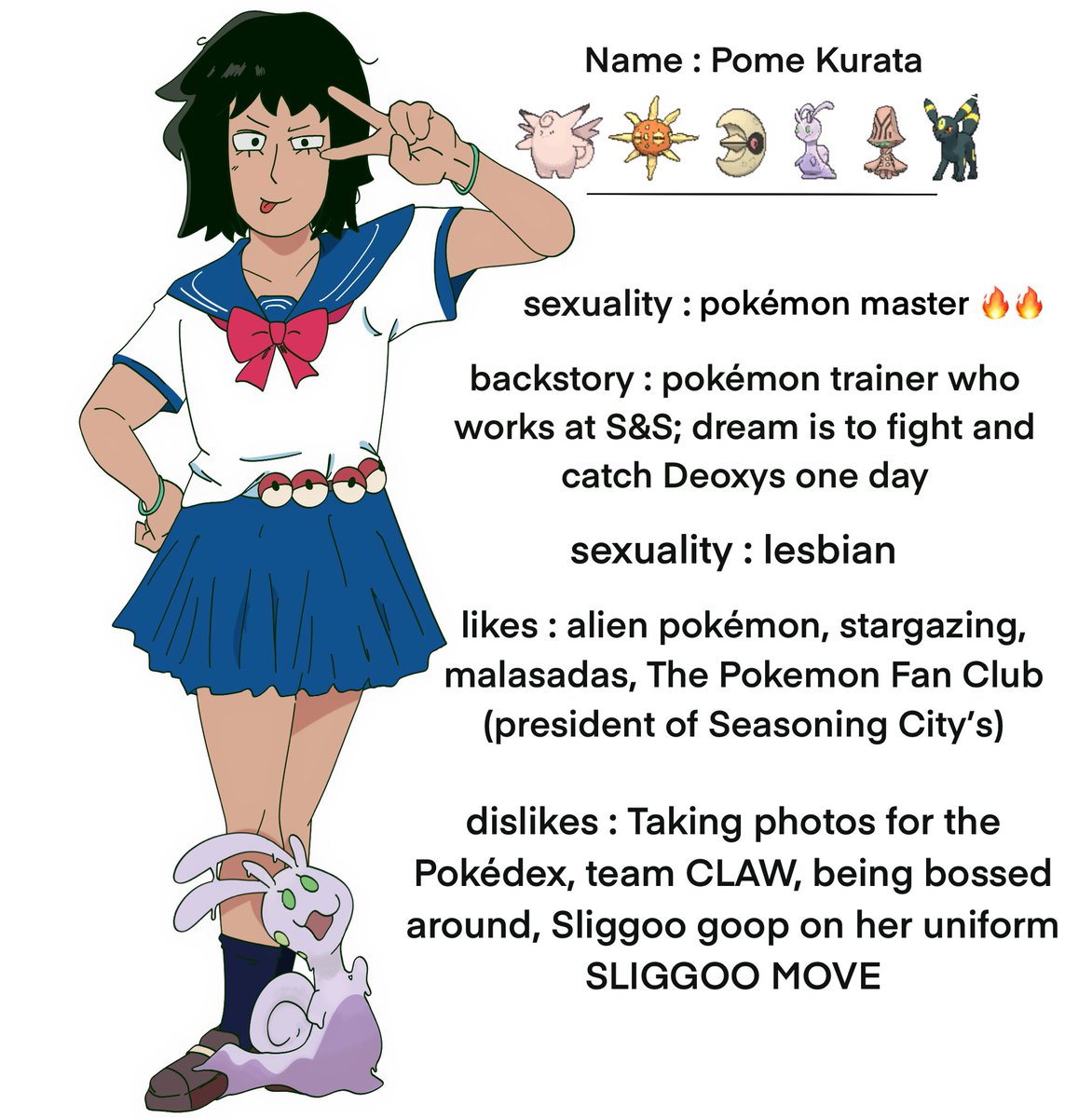 pokemobtrainer's tweet photo. Oh! Pome-chan wanted me to introduce you all to her (and her team) as, in her words, “You can’t post about me without giving me a face! Especially when you’re trying to make me look bad, Mob!” https://t.co/q9ZfnCDYYT