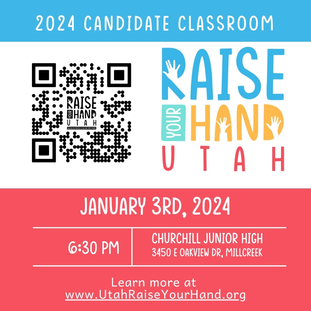 UTRaiseYourHand's tweet image. Utah's School Boards need you!  utahraiseyourhand.org/events-1/2024-…