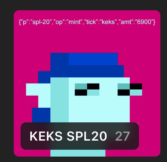 CryptoNotaz's tweet image. . $KEKS is the next $DOMO #Solscriptions @LibrePlex