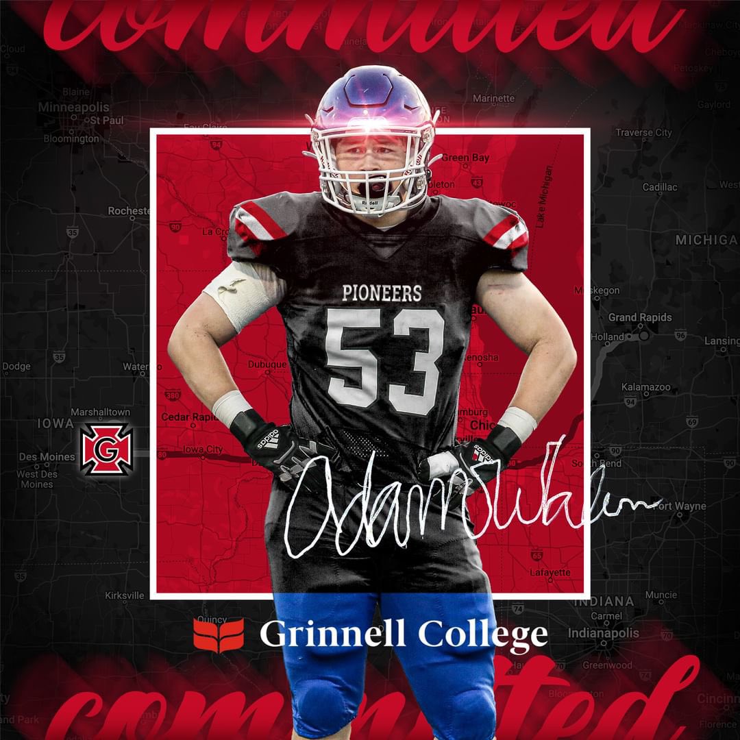 Thrilled to announce my commitment to Grinnell College to continue my football and academic career! I am humbled by the amazing love I have been blessed with throughout my life. I am especially appreciative for all the coaches for giving me this fantastic opportunity. Go Pioneers