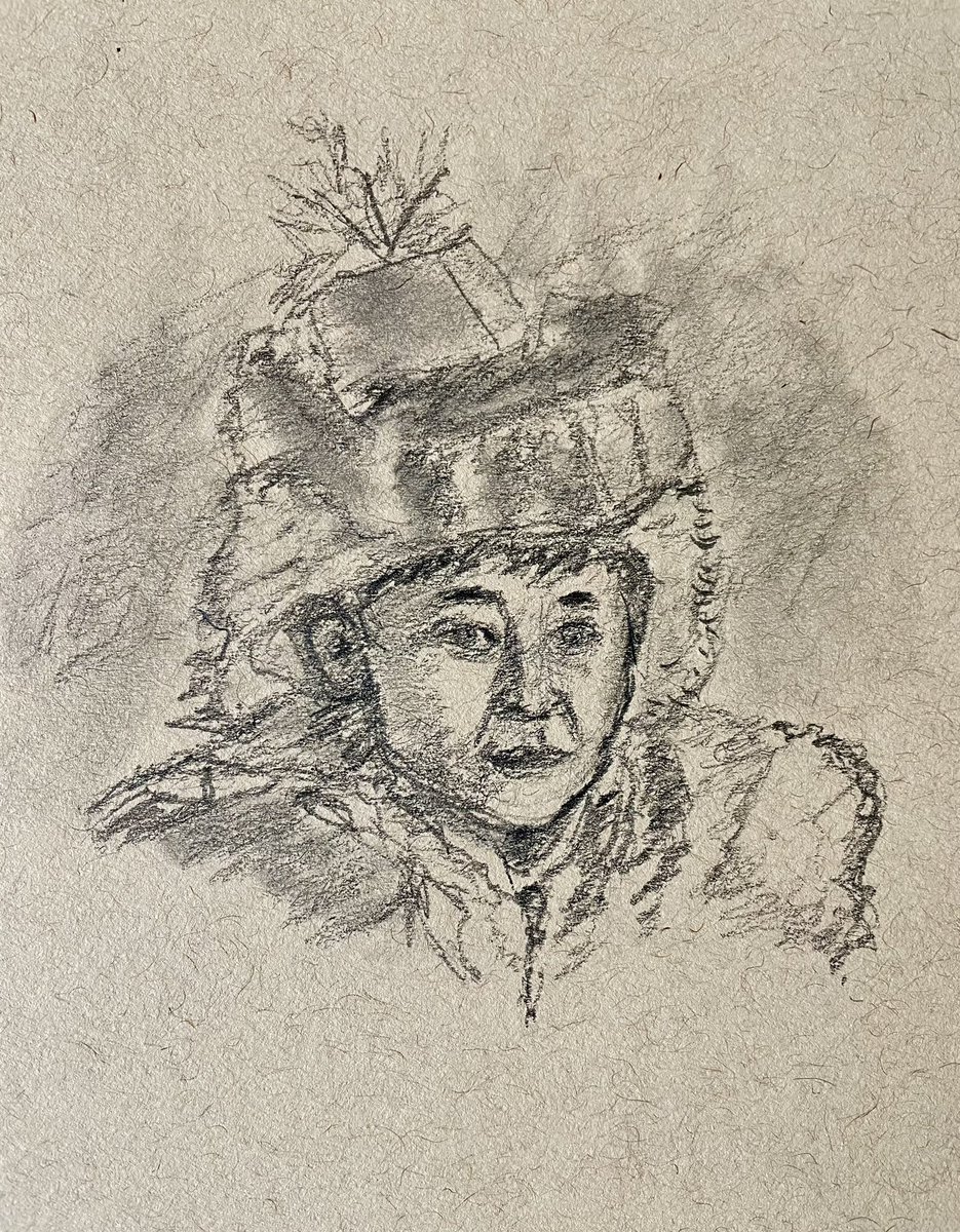 artworkhank's tweet photo. Merry Christmas Eve!

Quick drawing on Strathmore Toned Tan paper in graphite pencil. ✍️

#sketchbook #art #practice #drawing #portraiture #graphite #dailysketch https://t.co/geSwo5KddN