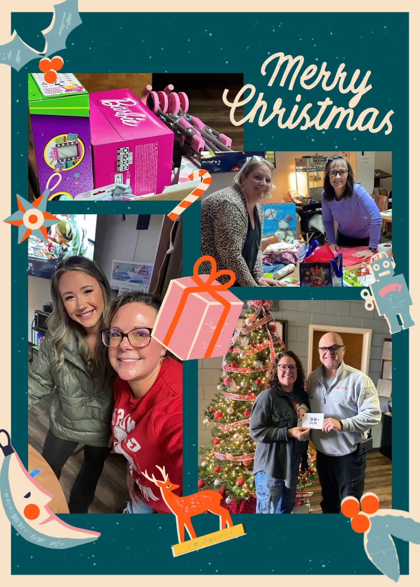 Contributing with a $360 donation to the Nevada Elk's Lodge who helps families in need in Vernon Co.  by delivering Christmas baskets of food &amp; gifts for 180 families.  We enjoyed helping wrap too. Together we can accomplish great things. 🎄💜
#livelikehunter 
#ChristmasBaskets