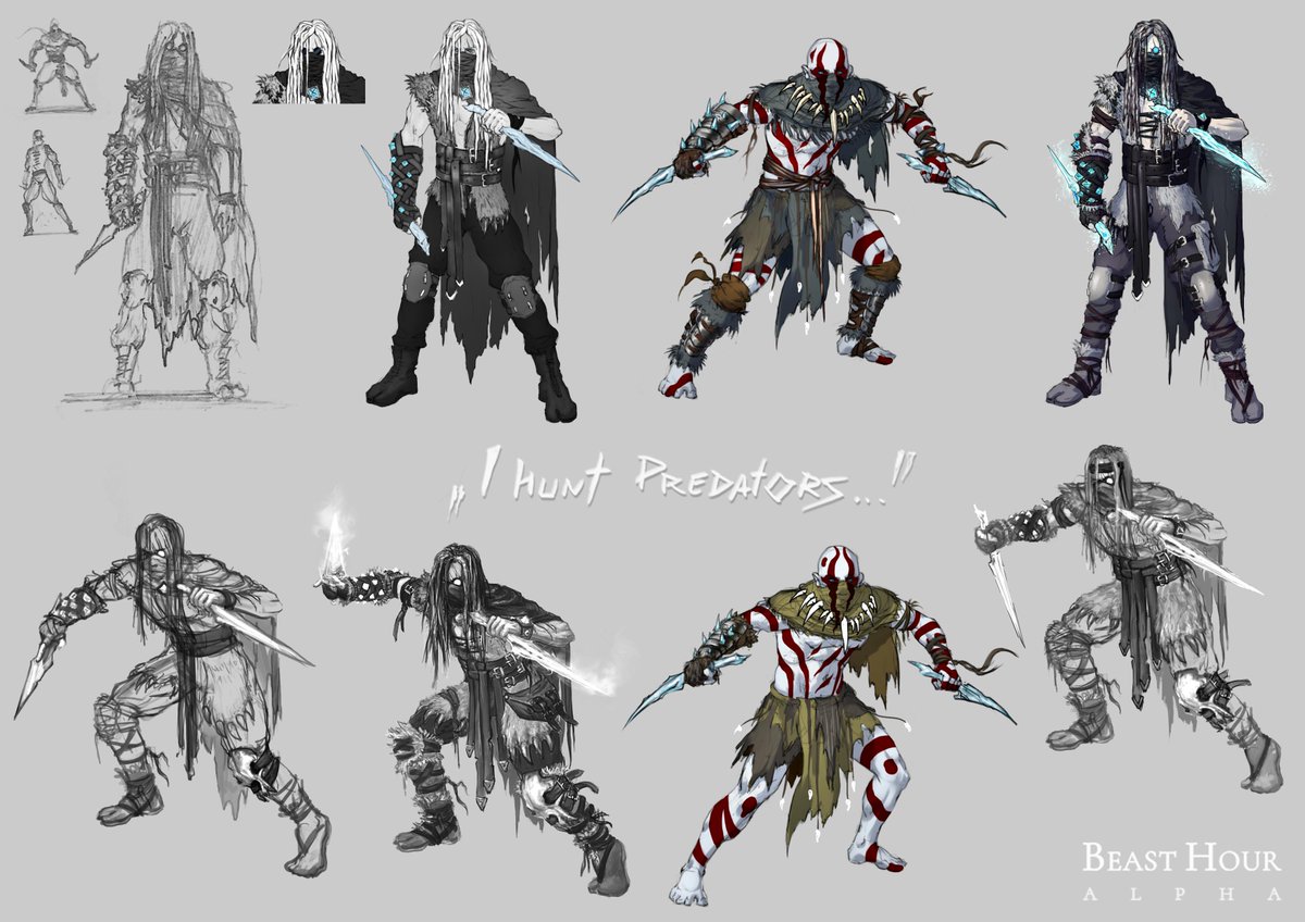 BeastHourGame's tweet photo. Early sketches of Ice Raider🌨️  What characters do you think inspired us?  #BeastHour #indiegamedev #gamedevelopment #indiedevhour https://t.co/dT7w6M8OZW