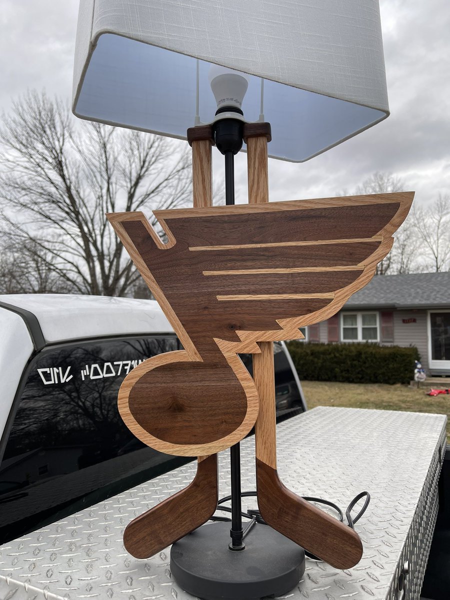 My father does wood working and made me this lamp for Christmas! #stlblues
