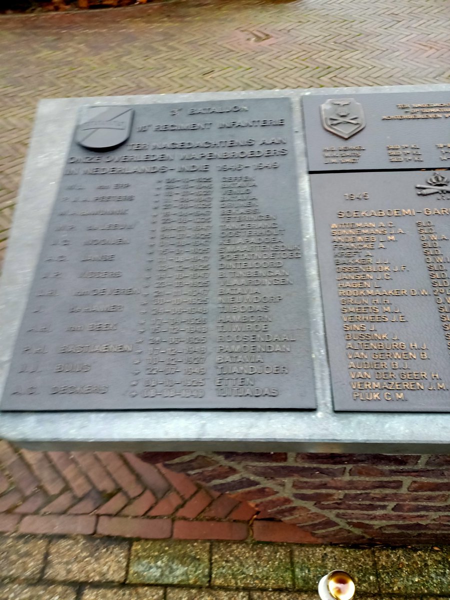 Vandaag bij het nationale Indië monument in Roermond kaarsen geplaatst voor de gesneuvelden in Nederlands Indië speciaal voor mij  geliefde opa en 2 oudooms Indië veteranen die er niet meer zijn maar in mijn hart aanwezig zijn. Voor jullie strijdmakkers die we blijven herinneren