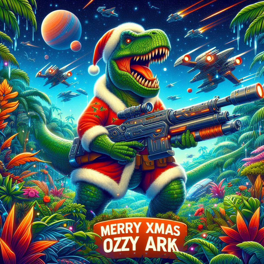 OzzyArkOfficial's tweet photo. Merry Christmas! #ark #arkse #Arkasa #arksurvivalevolved #arkascended #ark2 #arktwo #survivalevolved #dinosaurs #gaming #wildcard #snailgames #Xbox #pc #XboxSeriesX #XboxSeriesS #ascended https://t.co/1fARuZuSm2