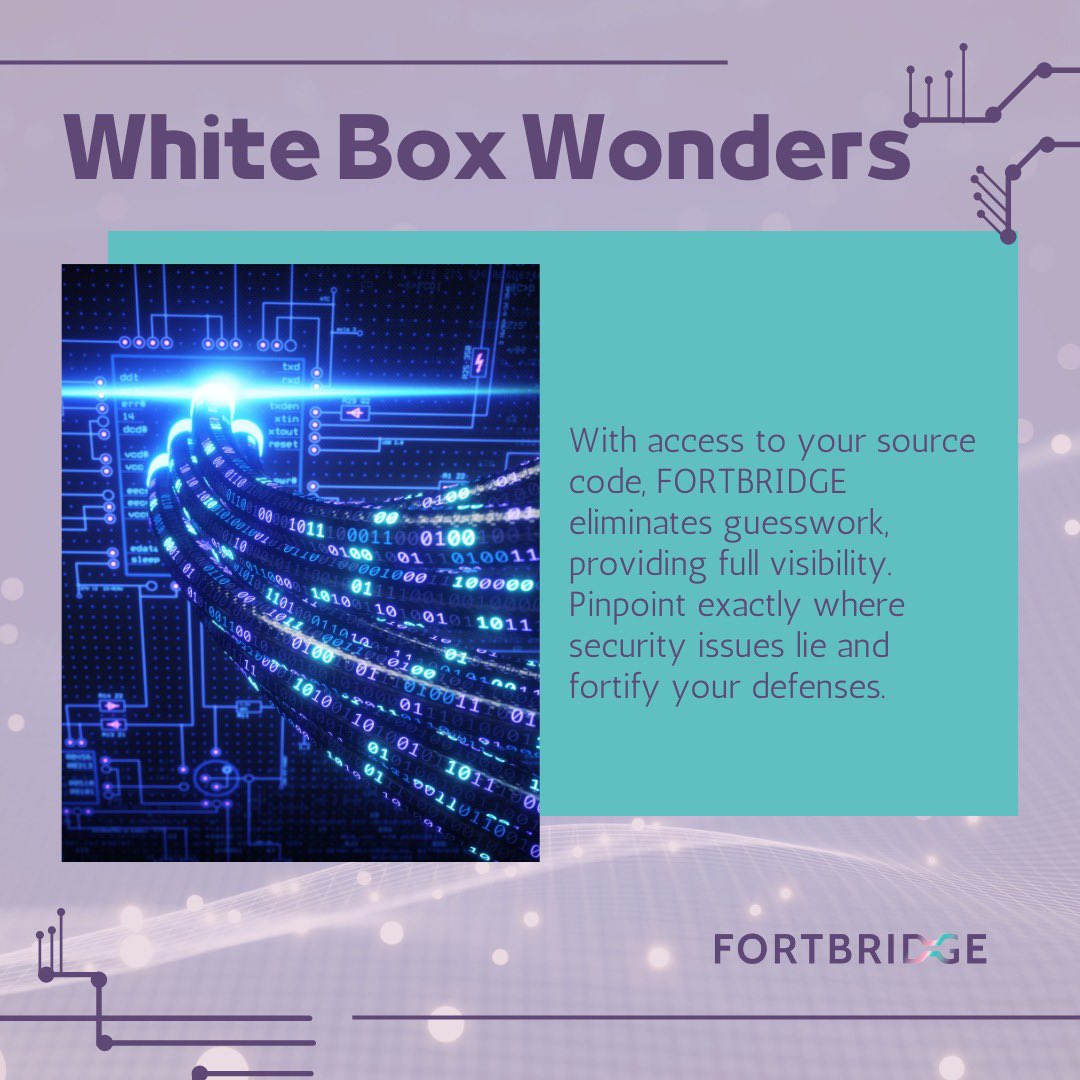 🔒 Pinpoint the exact location of potential vulnerabilities and fortify your defenses with confidence. 🚀 #WhiteBoxSecurity #CodeVisibility #FORTBRIDGE #CyberDefense #SecureCoding #RiskMitigation #CodeAnalysis #SecurityFirst #TechInnovation #ProtectYourAssets