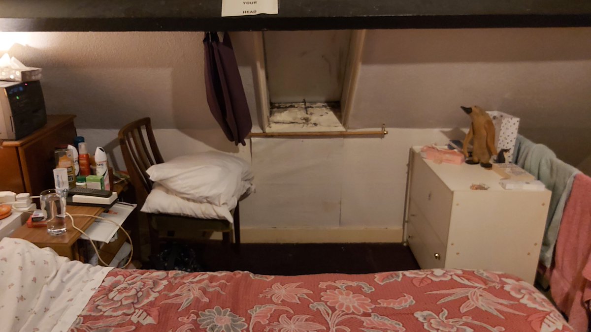 I stay at my mum's quite often (so nor strictly just Christmas accommodation), and my room's fine, but the window did fall out a couple of months ago... #duvetknowitschristmas