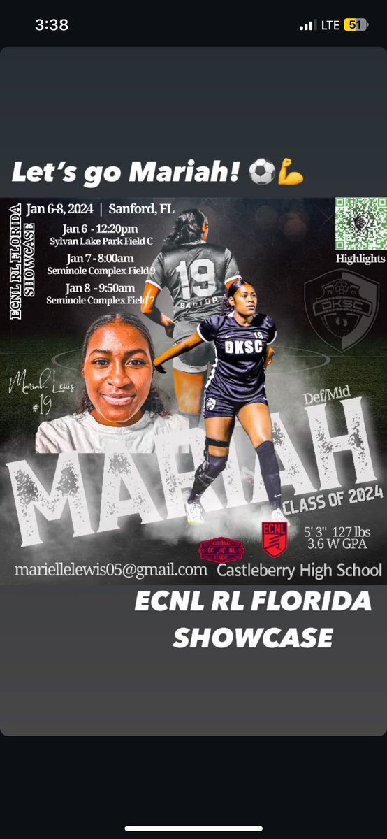 Florida showcase coming up ! Ready to ball out !! Let’s have some fun ! 
#seniorYear
#ClassOf2024
#TheLastShallBeTheFirst