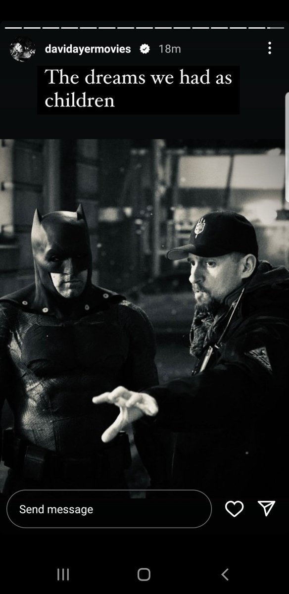 DarkKnightsFan's tweet photo. From @DavidAyerMovies 
@BenAffleck

The dream some of us still have as Adults! 🙏🔥
#ReleaseTheAyerCut https://t.co/POTRt8awkd