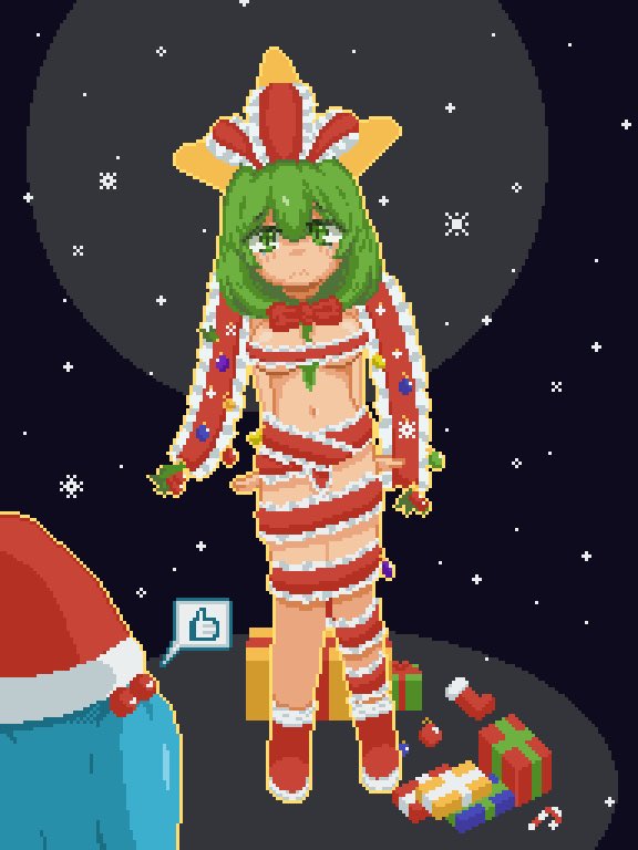 Misaka_65's tweet photo. Hina Xmas tree!
#pixelart #touhouproject #Kagiyama_Hina #键山雏 #Kawashiro_Nitori #河城にとり https://t.co/nchTzXT1wB