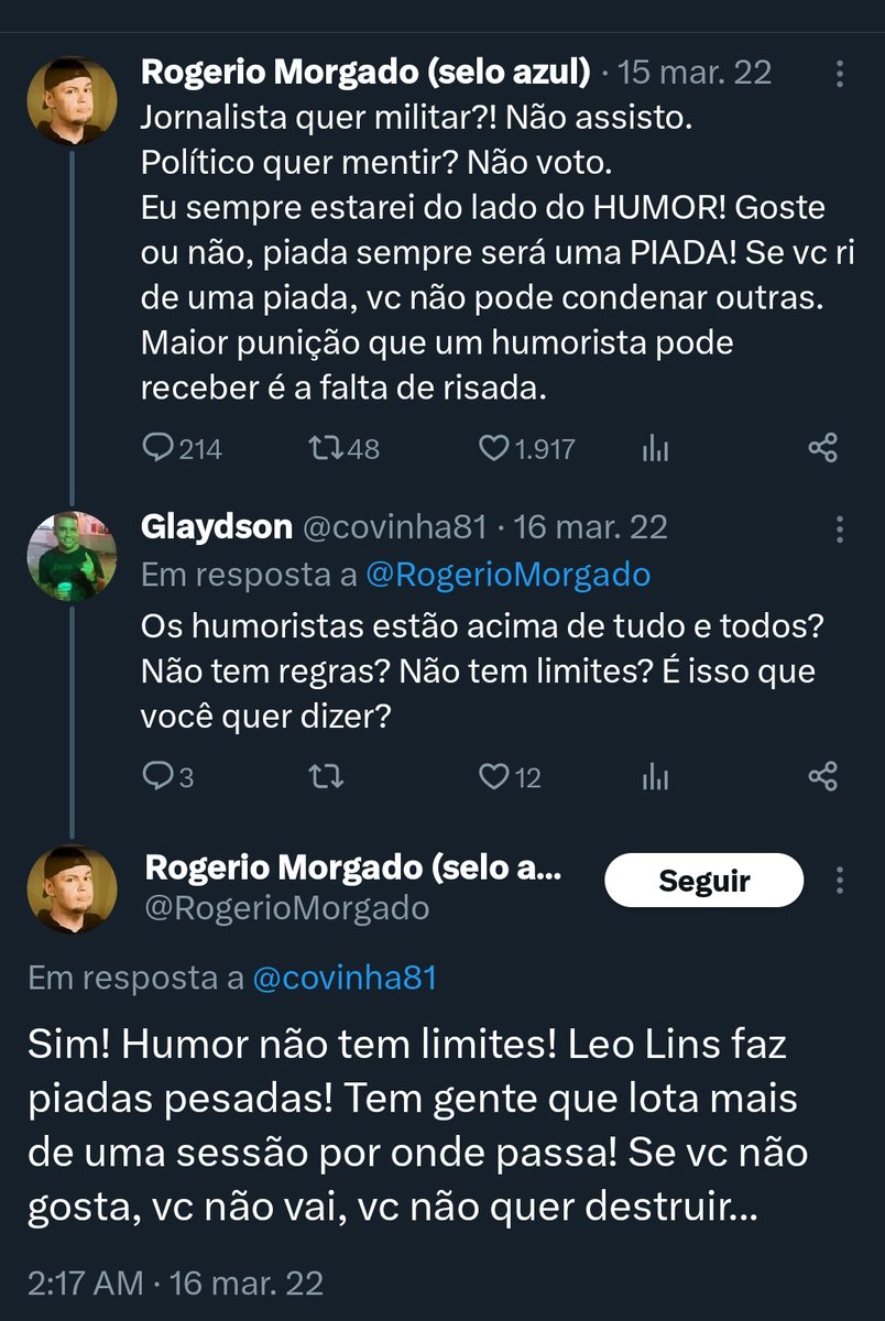 evaristoreis's tweet photo. @RogerioMorgado @cesarcalejon1 @choquei Pela sua lógica, com esse seu discurso imbecil de liberdade de expressão irrestrita, vai defender a "piada" que o dono da choquei fez quando a vítima estava se defendendo nas redes sociais? Afinal, pra você o "humor não tem limites" https://t.co/c4tvbWWoUl