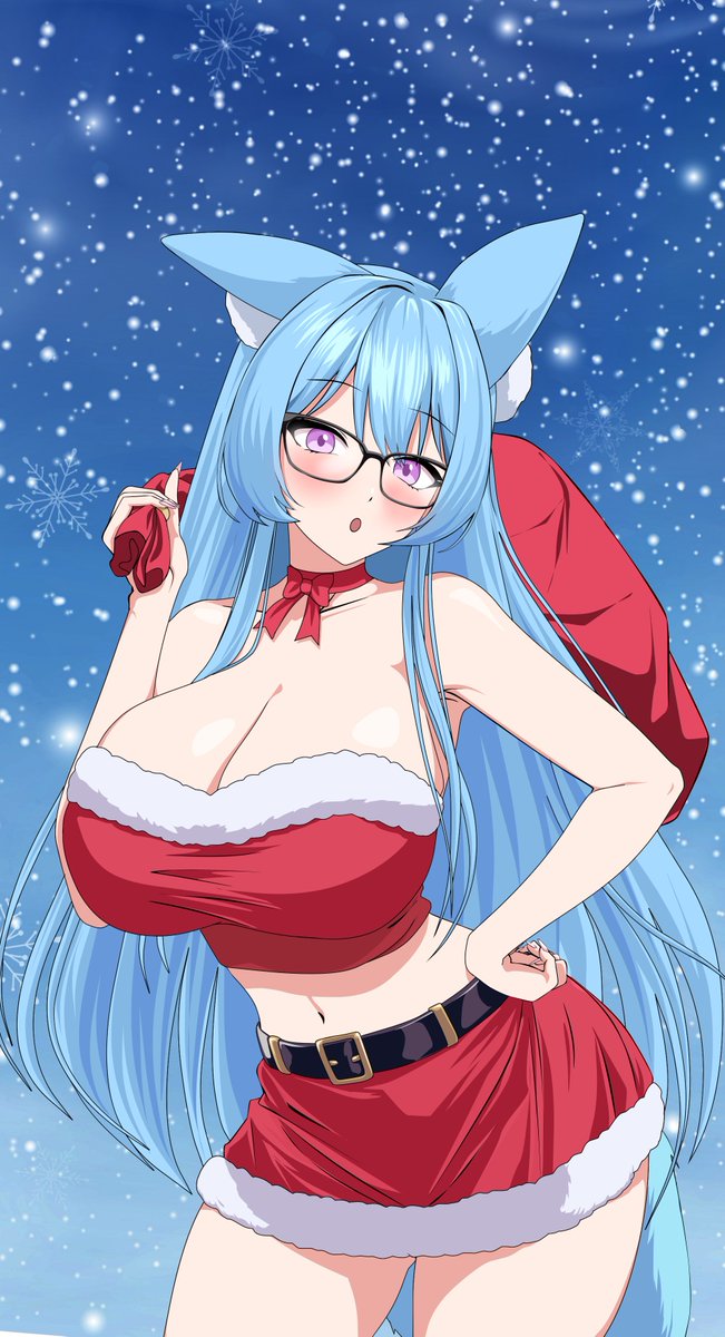 MonsiurSandox's tweet photo. Un dibujo de @MomomikyVT versión navideña!!! El espíritu navideño a tope! #momomikyart https://t.co/y4jhJ3UVQ2