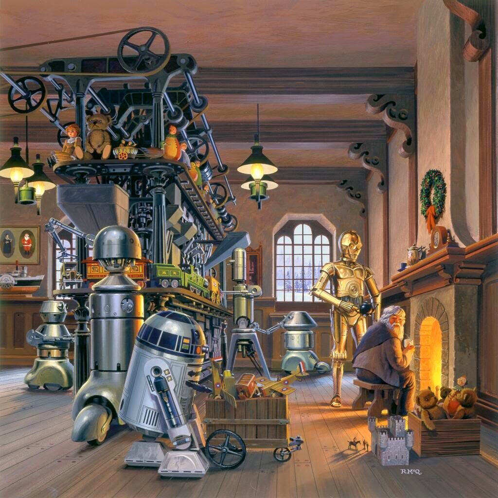 Lucasfilm Christmas cards by Ralph McQuarrie 🎄