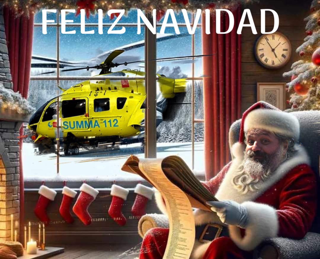 JunanGR's tweet photo. Desde el SUMMA01 os deseamos una feliz navidad
#SUMMA #SUMMA01 #elianceglobalservice #emergenciasmadrid #112madrid #madrid112 https://t.co/pB7LyMUjtg