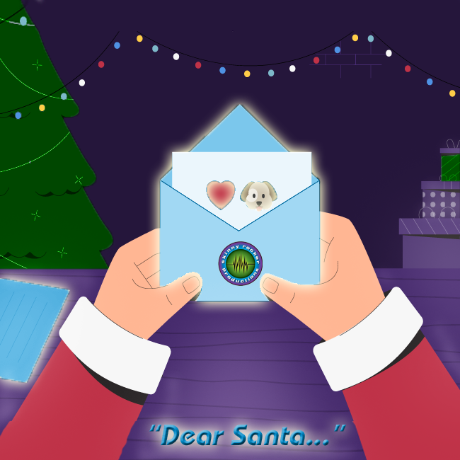 SkinnyRockerPro's tweet photo. YES...even the #ProductionPups have Santa Wish Lists on this #ChristmasEve! And although the song tells us tiny tots have eyes all aglow, TONIGHT it will be tiny pups with THEIR eyes all aglow! But mostly, their wish is for EVERY homeless stray pup the gift of a FUR-EVER home! https://t.co/68yOMbHene