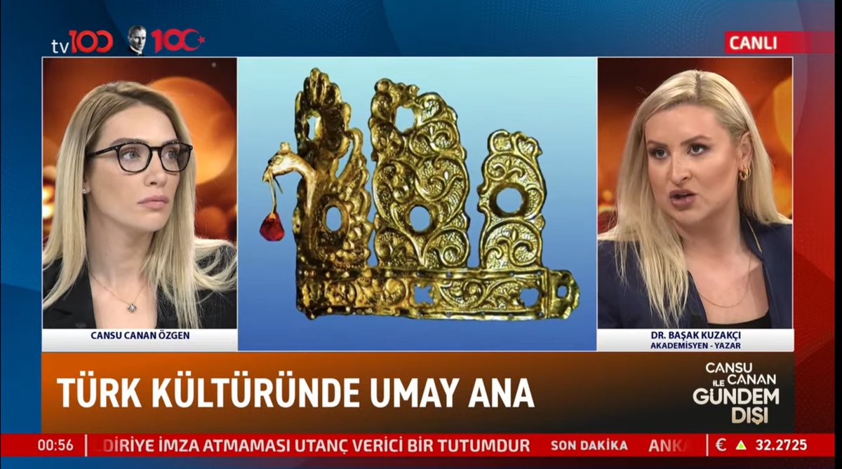 Türk kültüründe umay ana nedir?
<a href="/cansucananozgen/">Cansu Canan Özgen</a> ‘in konukları;

<a href="/basakkuzakci/">Dr. Başak Kuzakçı</a>
@koray_serbetci ile Gündem Dışı’nda konuşuluyor. 

#türkmilleti etiketi ile sorularınızı bekliyoruz. 

Tv100 Canlı İzle
📺 tv100.com/canli-yayin