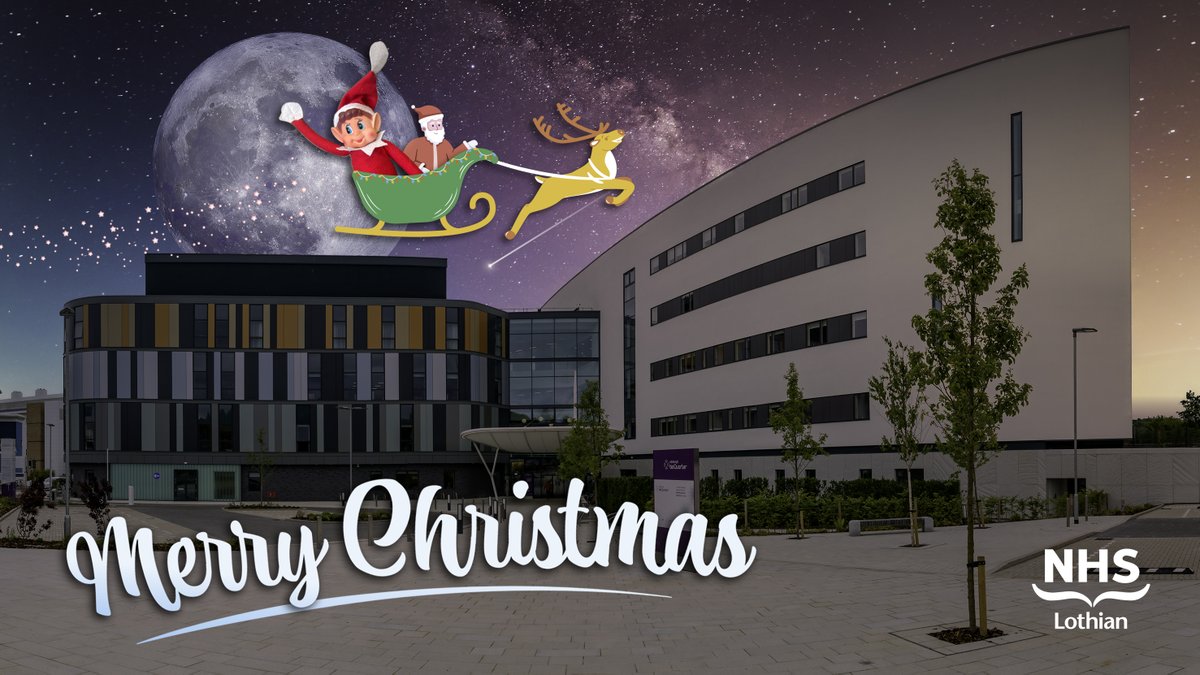 Look who's been spotted flying over the Royal Hospital for Children &amp; Young People🎅

We hope all the wonderful boys &amp; girls in our care get lots of lovely presents. Thank you to our fantastic staff working over Christmas, providing care &amp; bringing some cheer to all our patients.