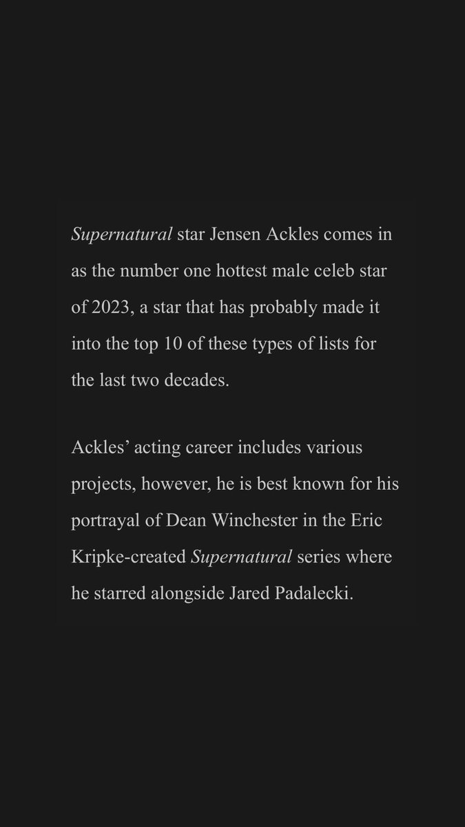 J2winchester2's tweet photo. CONGRATULATIONS @JensenAckles HES THE BEST ❤️‍🔥😭 ( #jensen #jensenrossackles #soldierboy #theboys #jensensoldierboy #deanwinchester #theboys #jensen #jensenackles #ackles #acklesfamily #spn #jensenrossackles #acklesholic #spn #spnfamily #supernaturalfamily #spnfandom ) https://t.co/lk2Zw5Yded