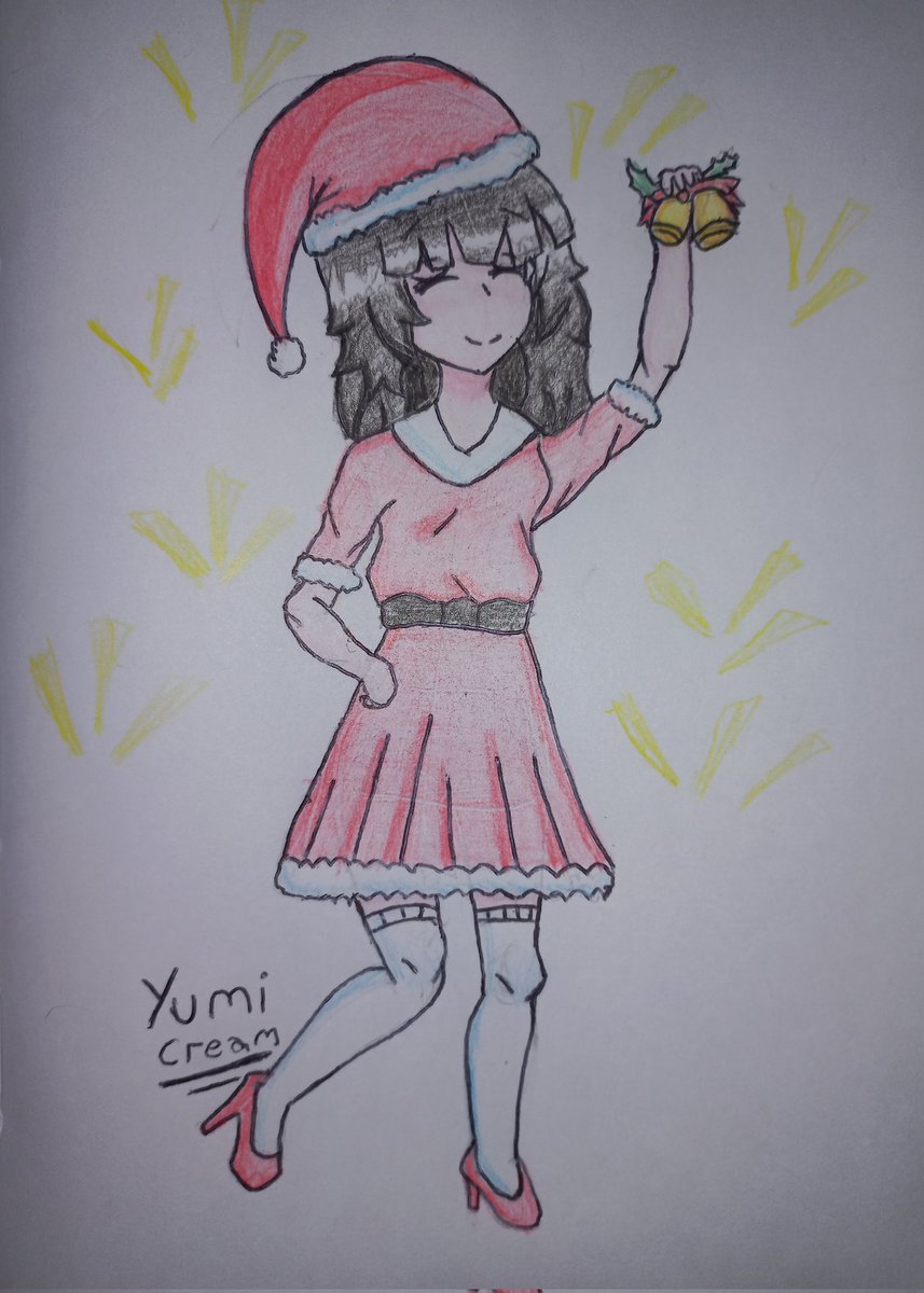 Yumicreamm's tweet photo. Doble dibujo 💚🎄

#Christmas #HappyChristmas2023 #my_oc #originalcharacterart #original_oc #draw #traditionalart #drawing https://t.co/Qx37yoKESb