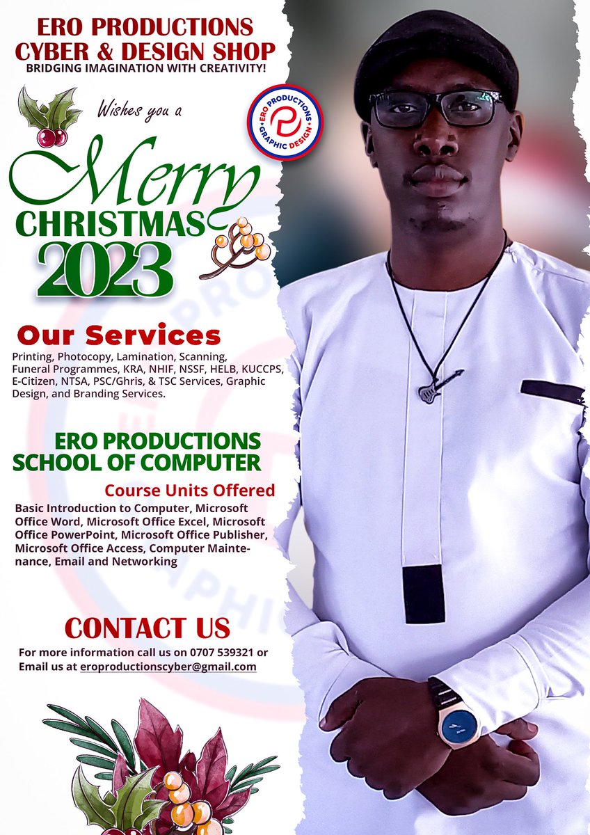 dk_atenya's tweet image. Unwrap joy, unwrap cheer! 🎁✨ Ero Productions Cyber and Design Shop wishes you a Merry Christmas filled with digital delights and design wonders that sparkle your celebrations into a tech-savvy wonderland! 🎄🌟 #EroProductionsCyber #MerryChristmas #ChristmasTechMagic