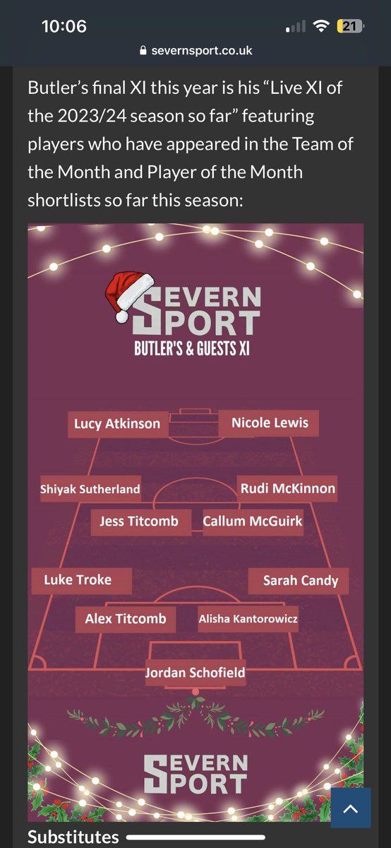 aekbocoladiesfc's tweet photo. Not 1, not 2 but 3 players named in Ryan Butler’s @SevernSport XI Team of the 2023/2024 season so far 🤩 

@titcomb_jess @AlexTitcomb10 @lucatkinson1 have all been put into the starting 11 after several standout performances!

Get it girls! Well done all 👏🏻👏🏻👏🏻 

#uptheboco https://t.co/Zc19U9Ef1g