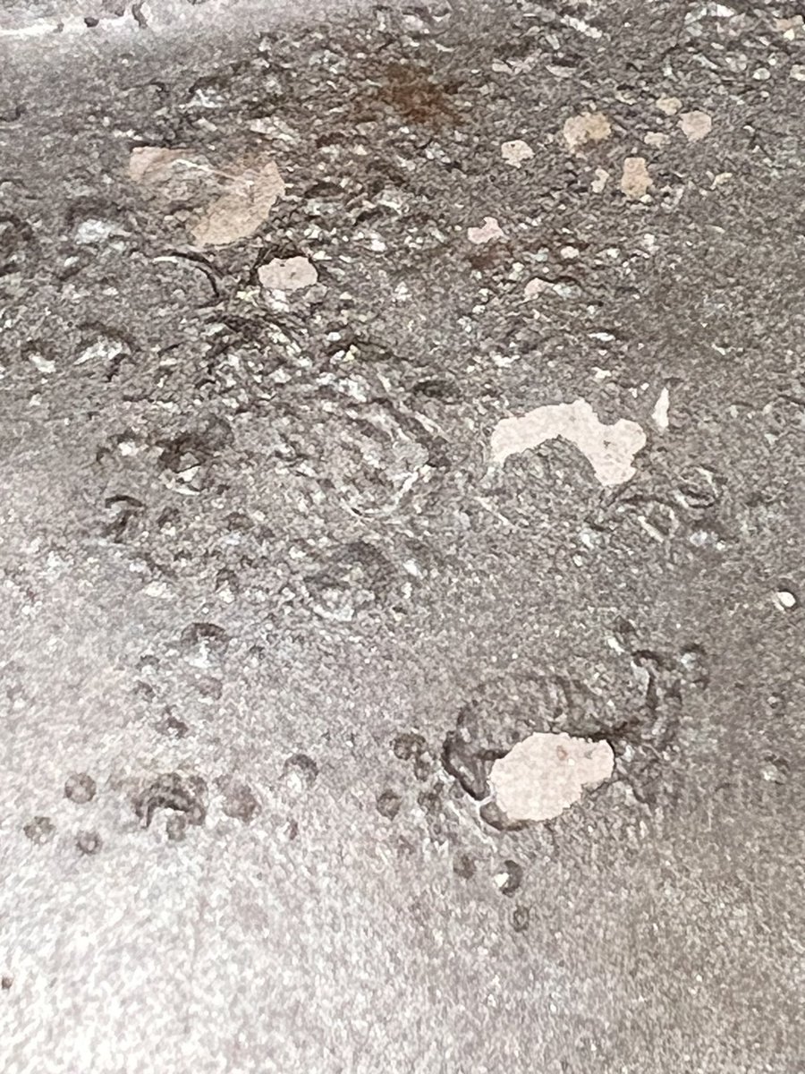 jeffscolnick's tweet photo. @FarberwareCook 

My Turkey pan started peeling and bubbling. Any idea if this is still safe? https://t.co/nKkprp2gzm