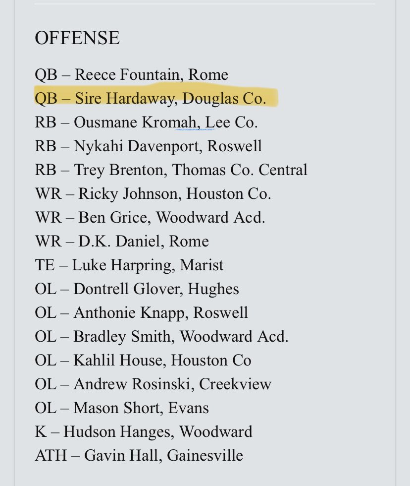 Corky Gordon (@teamgordoncpk) on Twitter photo That’s MY QB1!!!! 6A All State!!!
<a href="/Sire2k_/">Sire Hardaway</a> That’s MY QB1!!!! 6A All State!!!
<a href="/Sire2k_/">Sire Hardaway</a>
