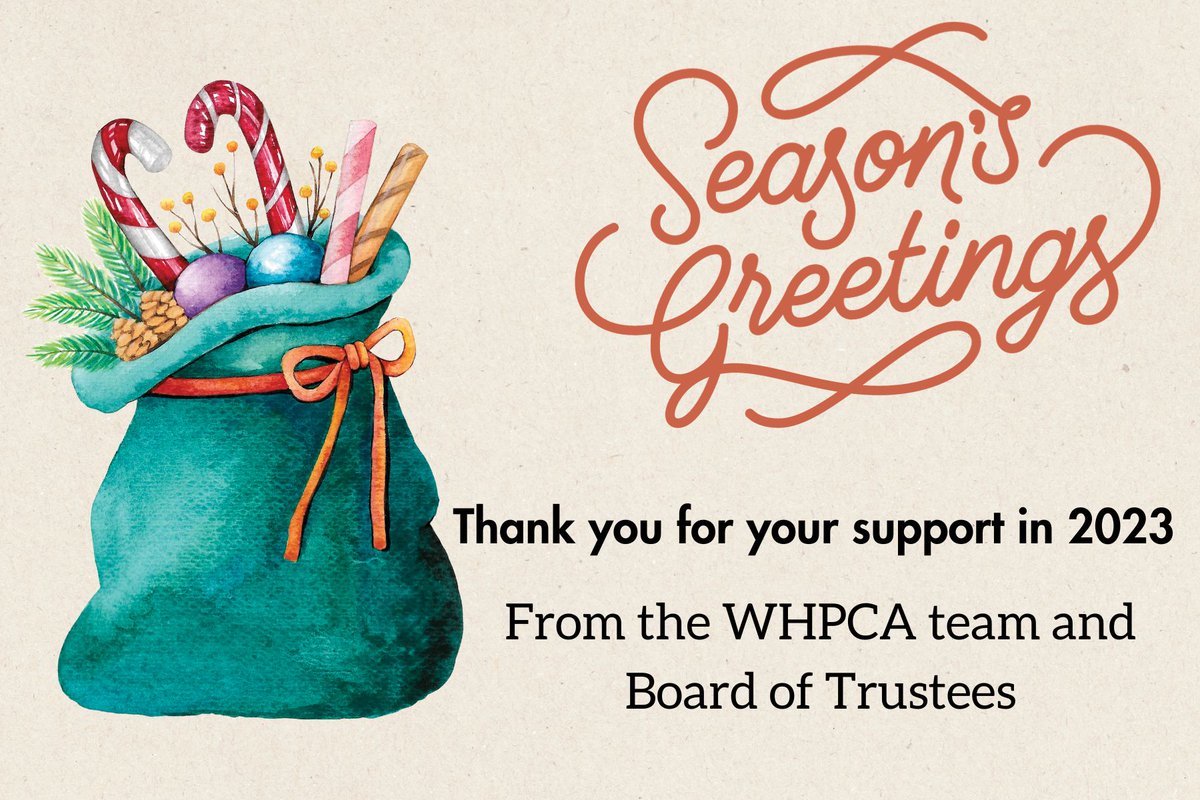 Season's Greetings from the WHPCA.