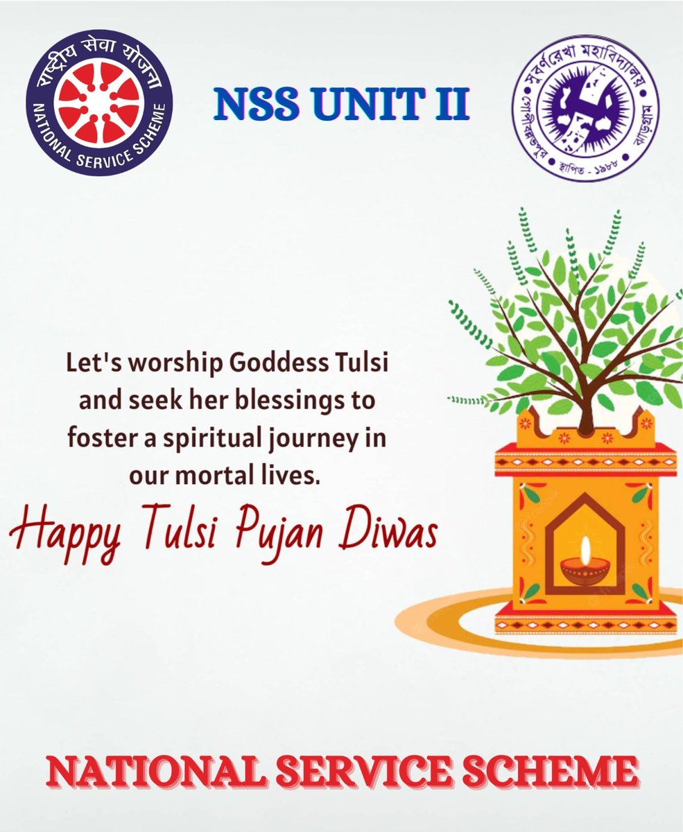 Nss2Srmv's tweet photo. Happy Tulsi Pujan Diwas to all NSS family members. https://t.co/rGWw4bod8s