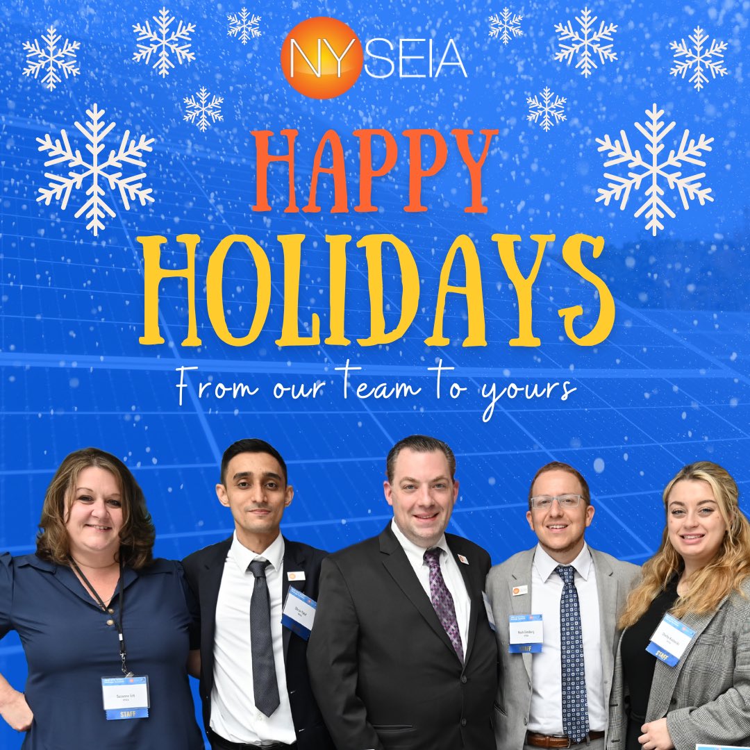 Happy Holidays from the NYSEIA team and Board of Directors! ☃️🎄🎁