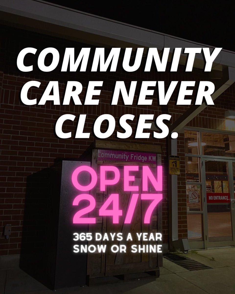 As those of us who are able to do so, slow down for the holiday season, we want to remind everyone that community care &amp; the community fridge will not be. 

Happy holidays neighbours. 🤎