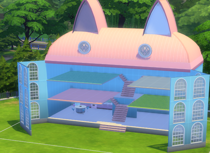 VyolettePlumbob's tweet photo. My daughter dared me to do a Gabby's Dollhouse (on @netflix) build, so here it is (under construction)! For funsies, will be on the gallery but may contain CC. #EllamaniacalBuilds #Sims4 #ShowUsYourBuilds https://t.co/plI4L9EXmx