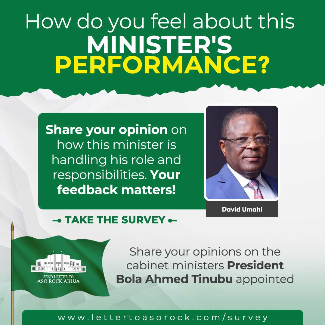 LetterToAsorock's tweet photo. Do you want to share your opinions on the cabinet ministers President Bola Ahmed Tinubu appointed? How well do you think they are doing their jobs?
Take this short survey and let us know what you think. Your feedback is valuable and appreciated. It will help the ministers and Nigeria to improve their performance and achieve their goals.
Click here to start the survey.
https://t.co/06q6BSct33