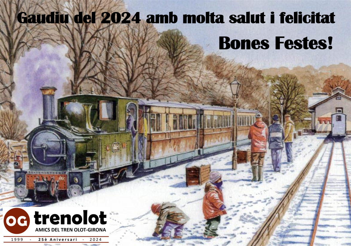 trenolot's tweet photo. Bones Festes !! 🎄⛄️🥂
@fcaf_cat @Olotuit @OlotCultura #Olot #femOlot #Garrotxa #trenolot @PepBergaVayreda https://t.co/GpMKMrJDgv