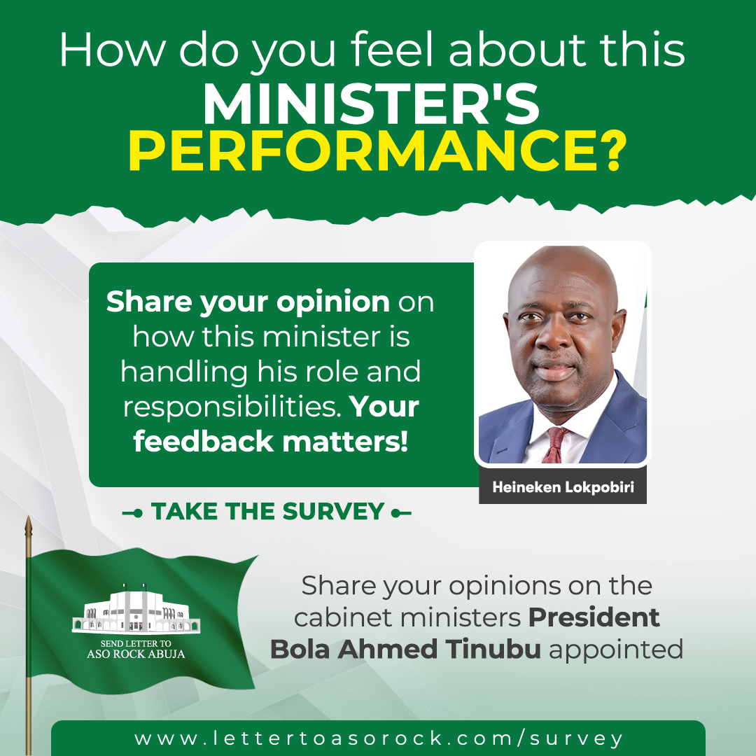 LetterToAsorock's tweet photo. Do you want to share your opinions on the cabinet ministers President Bola Ahmed Tinubu appointed? How well do you think they are doing their jobs?
Take this short survey and let us know what you think. Your feedback is valuable and appreciated. It will help the ministers and Nigeria to improve their performance and achieve their goals.
Click here to start the survey.
https://t.co/06q6BSct33