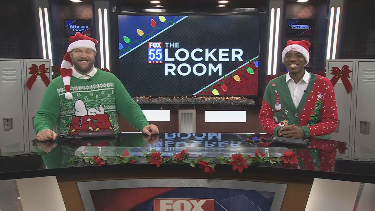 JPrinceSports's tweet photo. Merry Christmas from your @FOX55FortWayne sports team! 

We hope you all have a Happy Holiday ❤️💚 https://t.co/zpUfbn6K5d