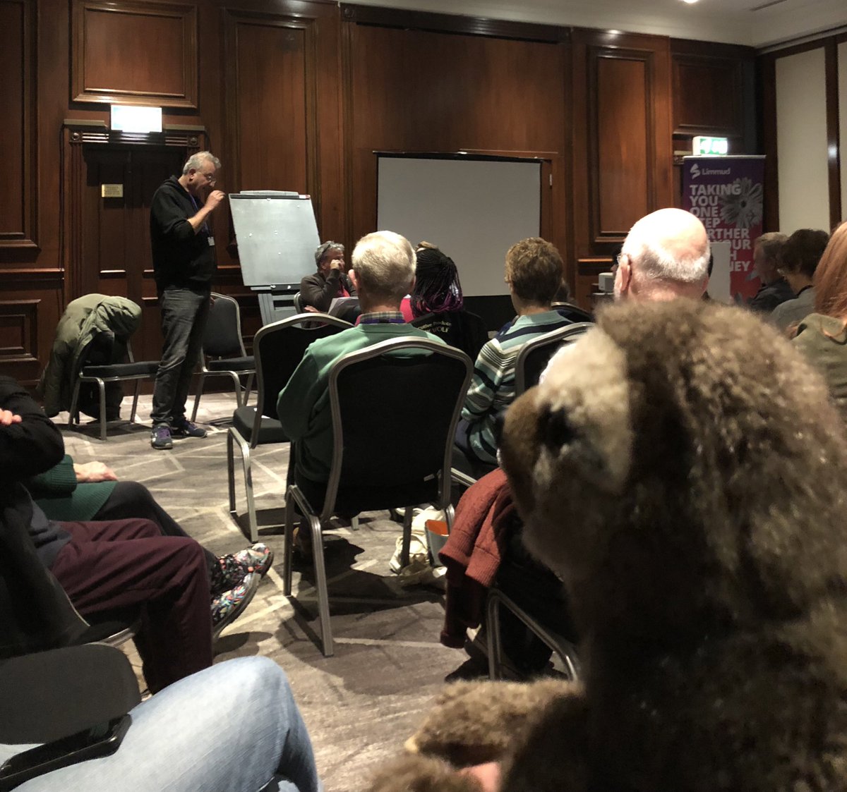 NuchumSloth's tweet photo. Gary Sinyor @garysinyor writer of #Hapless on antisemitism and comedy… @limmud #limmudfestival #madebyyou https://t.co/BdnkRdWeie