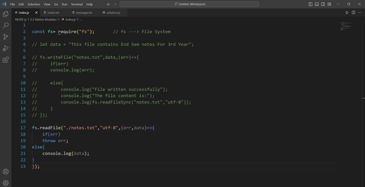 AWebwiz43143's tweet image. 100 Days Coding Challenge
Day 11: 
The Unix command Line
 Git Bash
 CL Techniques
 Directory Navigation
 creating opening &amp;amp; removing files

Started off with Node.js:  Native Node Modules

#codinglife 
#webdev 
#CodingJourney 
#technology 
#developer