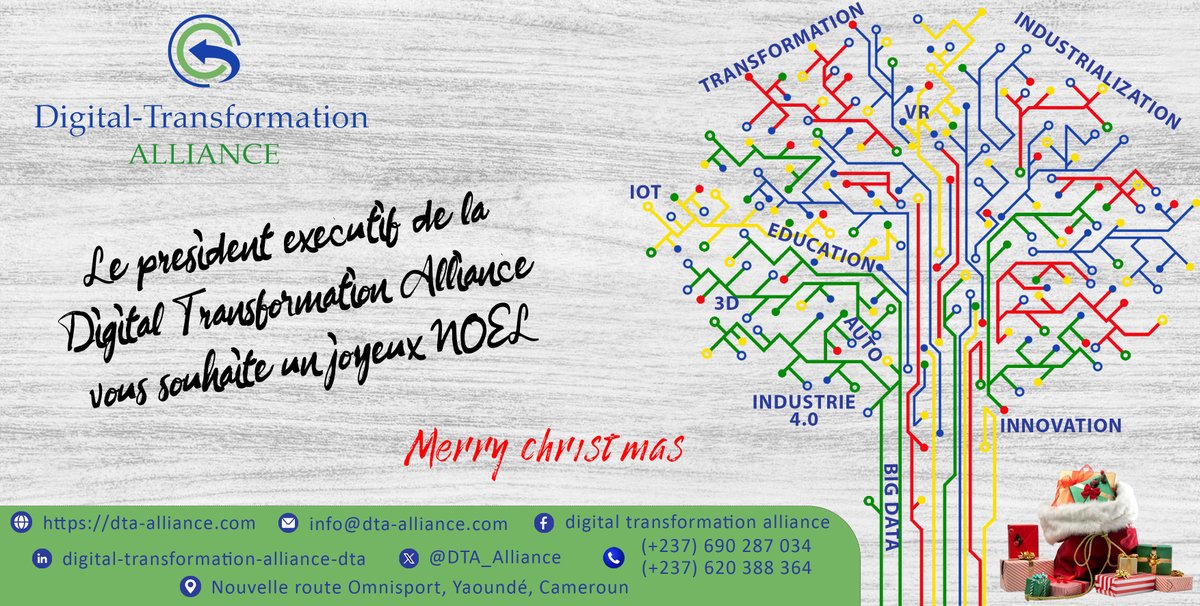 DTI_Services's tweet photo. 🥳🥳🥳🥳🥳🥳
Joyeux Noël
Merry Christmas

#IoT #followers #digital #innovations #transformation #noel2023 #Yaounde #DTA https://t.co/05zP4t8fIG