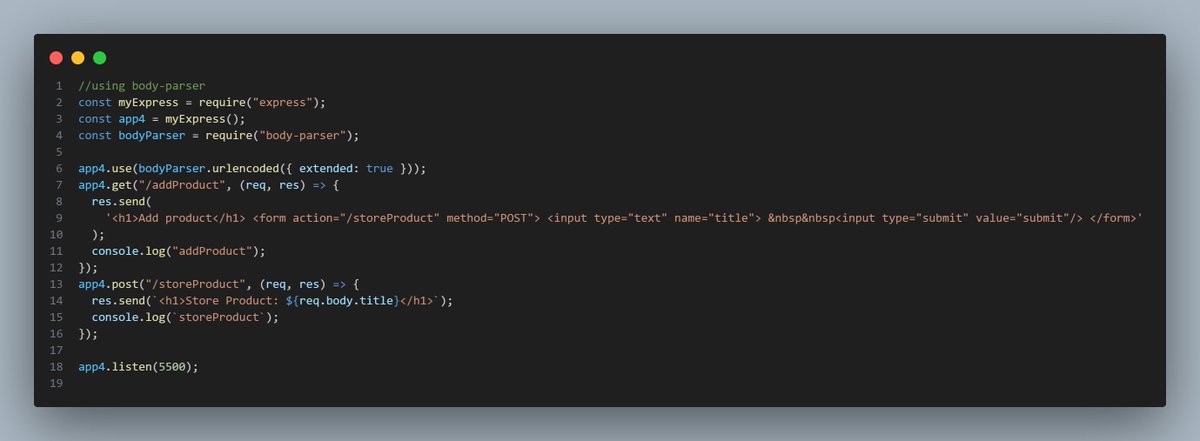 iemsanga's tweet image. Day 23/100      

ExpressJS_Revision
-&amp;gt; body-parser
-&amp;gt; routing

github_repo:github.com/imsanga/FullSt…

#100DaysOfCode 
#documentingmycodingjourney
