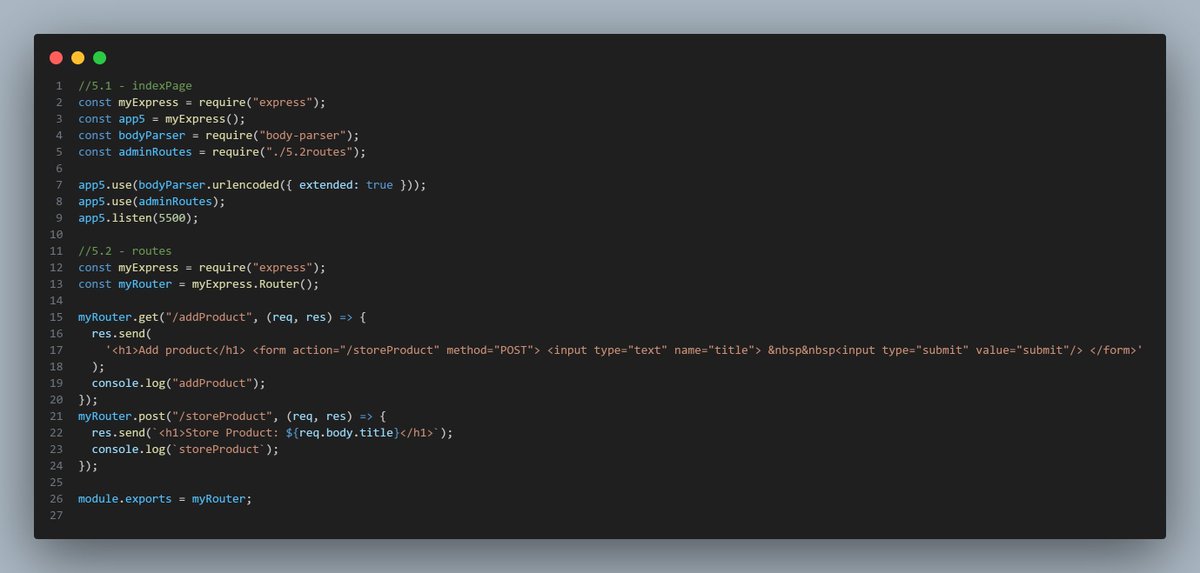 iemsanga's tweet image. Day 23/100      

ExpressJS_Revision
-&amp;gt; body-parser
-&amp;gt; routing

github_repo:github.com/imsanga/FullSt…

#100DaysOfCode 
#documentingmycodingjourney