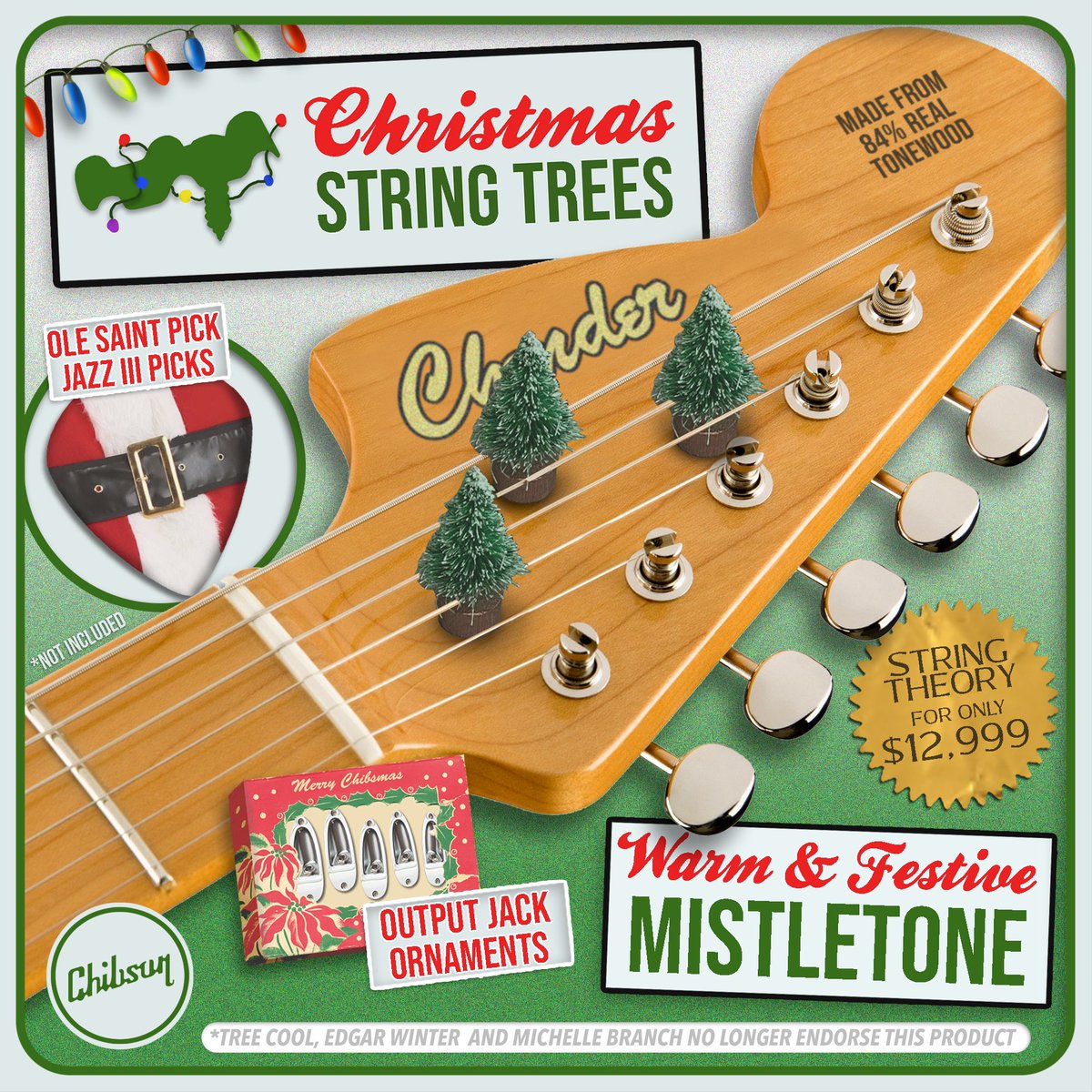 ChibsonUSA's tweet photo. Enter Snowman
Inspiration from @ianwfowles 🔥🎄
#chibson #chibs #stringtree #guitar #guitarist #gear #gearybusey #tonewood #headstock #chib https://t.co/AMI0OQzkmV