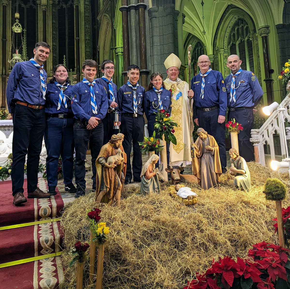 newryscouts's tweet photo. Tonight, we were delighted to be invited to @NewryCathedral by Archbishop Eamon Martin and Canon Francis Brown to deliver the Peace Light of Bethlehem 🕯️
@ScoutingIreland #PeaceLight https://t.co/weGahbCwpQ