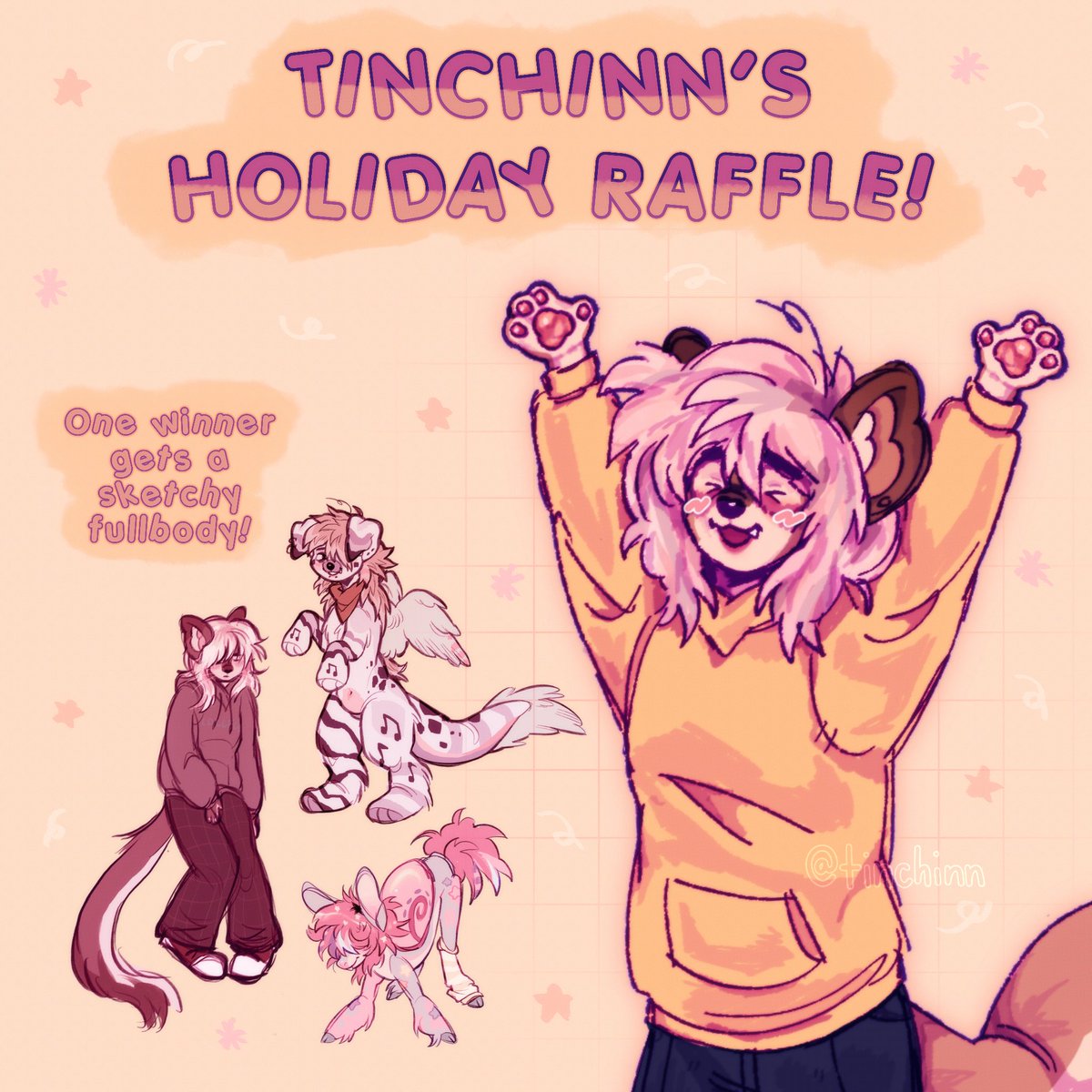 Raffle I’m hosting on insta rn! My user is tinchinn ^^ #furryart #artraffle