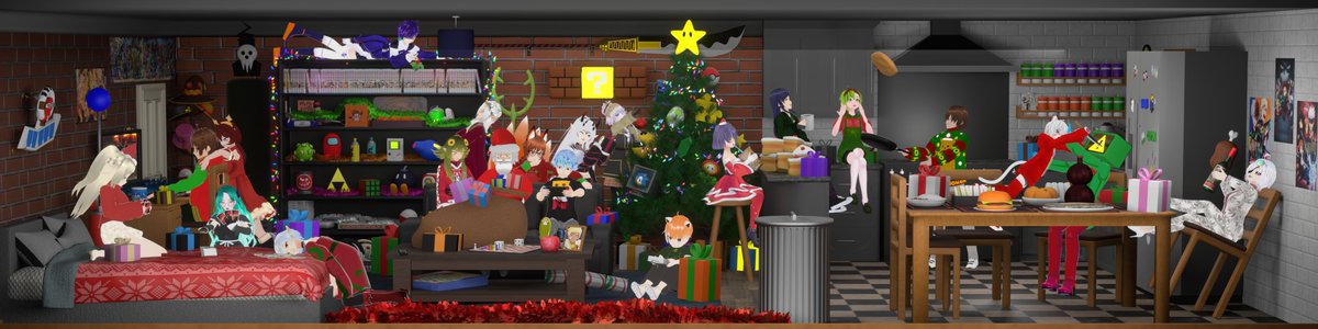 A CHRISTMAS PARTY!! spent so long on this XD