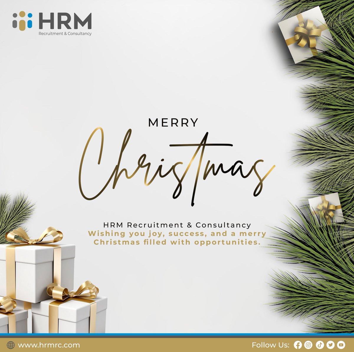 HRM Recruitment & Consultancy, wishing you joy, success and a merry Christmas filled with opportunities.
#ChristmasGreetings #hrmrecruitment
#overseasemployment