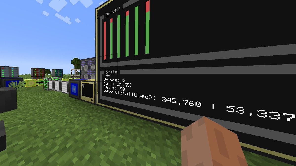 Working the last week on 0.8r for Advanced Peripherals. I am currently improving the RS and ME Bridge. One of the things is the requested feature to get information about drives and cells. Including cell types, third party cells, drive location/name and more!